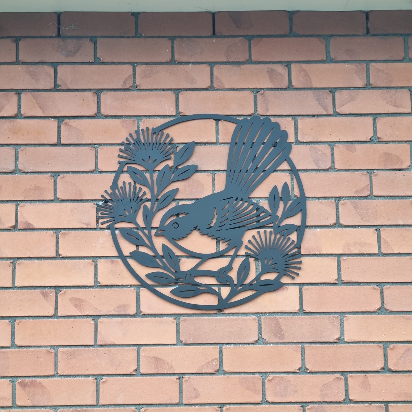 Fantail and Pohutukawa Circle Wall Art