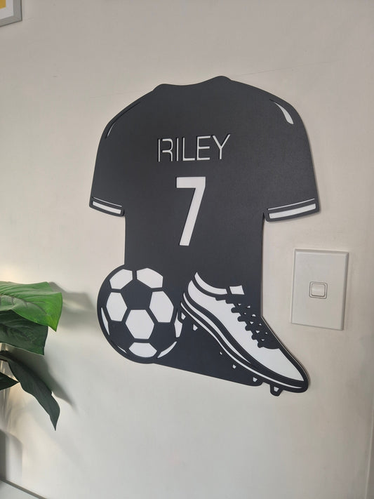 Personalised Soccer Top Name Plaque