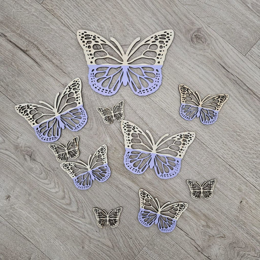 Bamboo Butterfly Set Dipped - Craft Shape