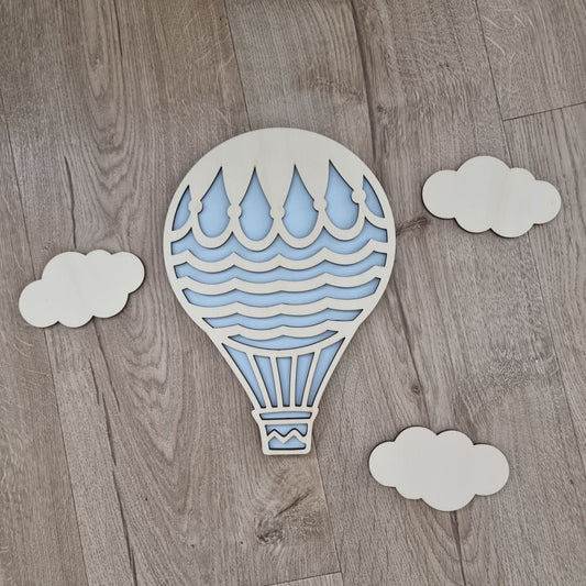 Hot Air Balloon 2 Wall Decor Set - Craft Shape
