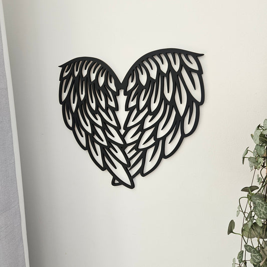Feather Heart Wall Art