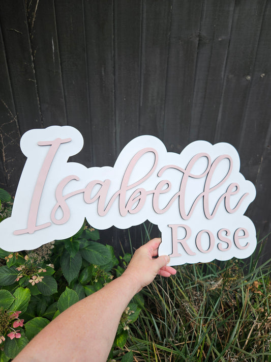 Personalised Name Plaque Two Names