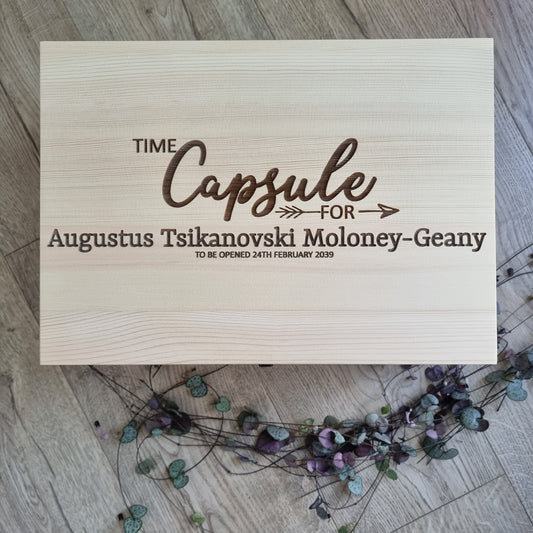 Time Capsule Engraved Keepsake Box (Pre-Order)