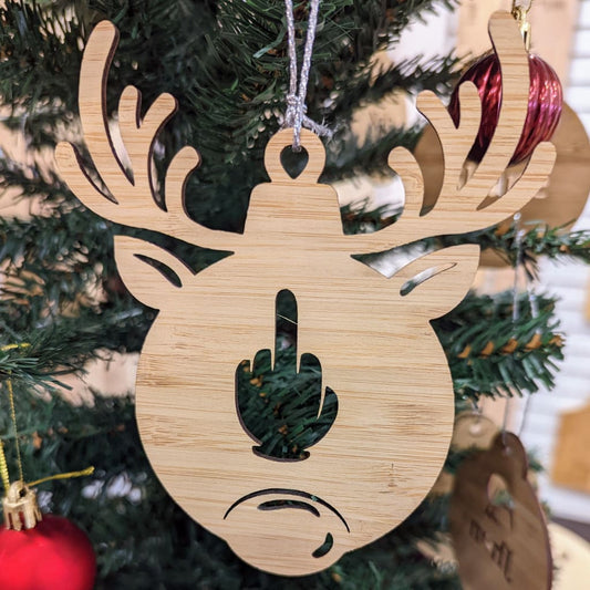 Grinch Christmas Baubles - Middle Finger / One Bauble (Non-participant Pack) - Christmas Baubles