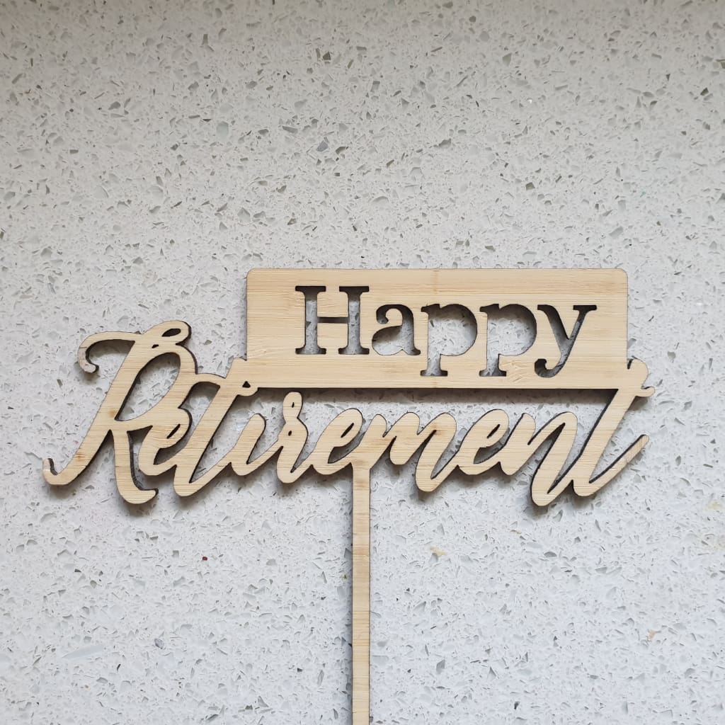 Happy Retirement Cake Topper - Cake Topper