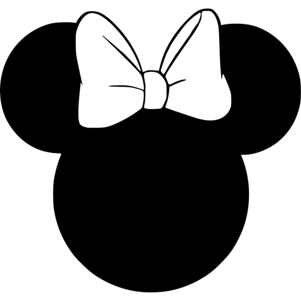 Mouse Head with Bow Shape/Blank - Craft Shape