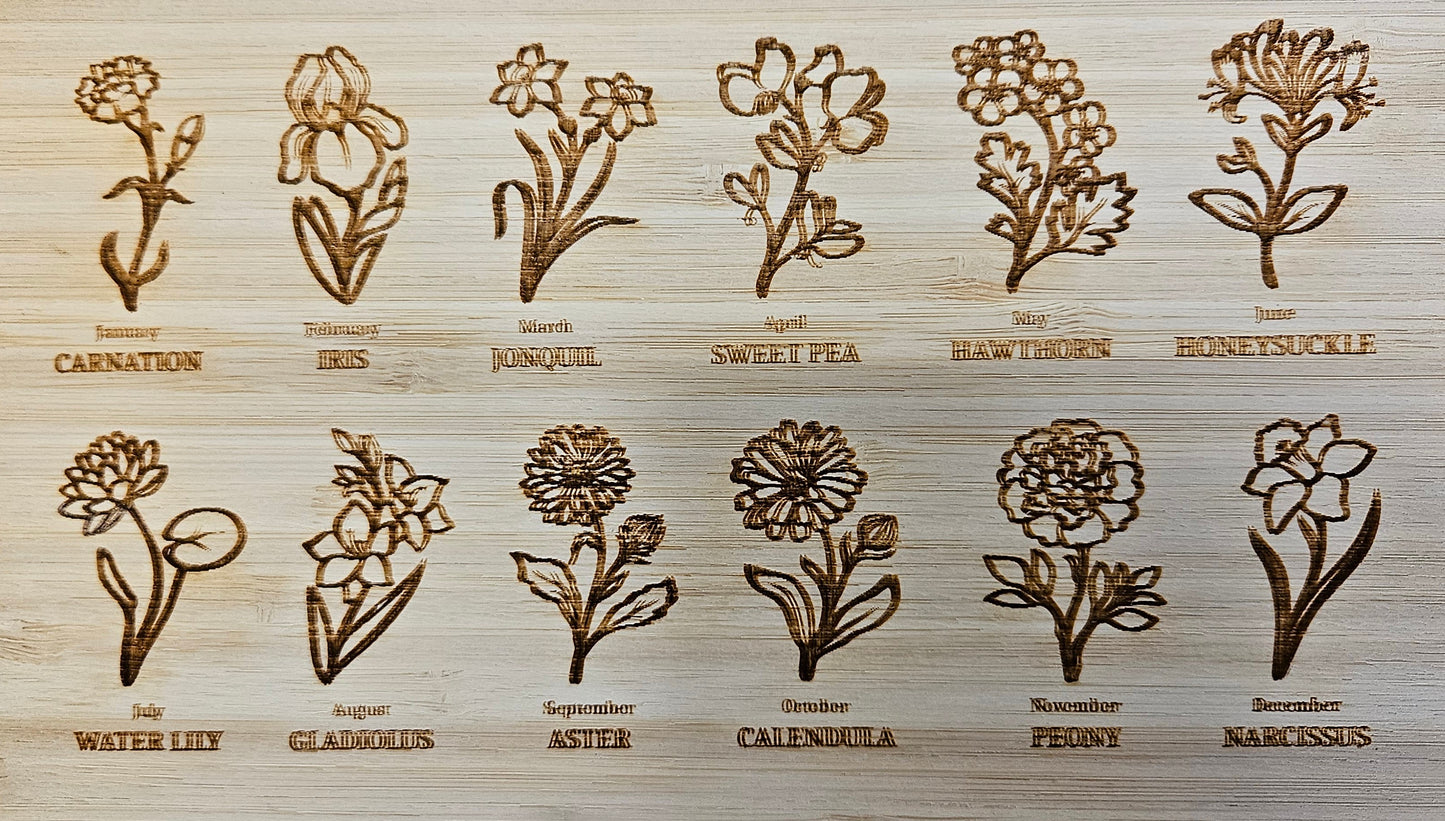 Birth Flower Keepsake Box