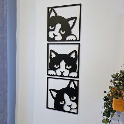 Cat Trio Wall Art Frame