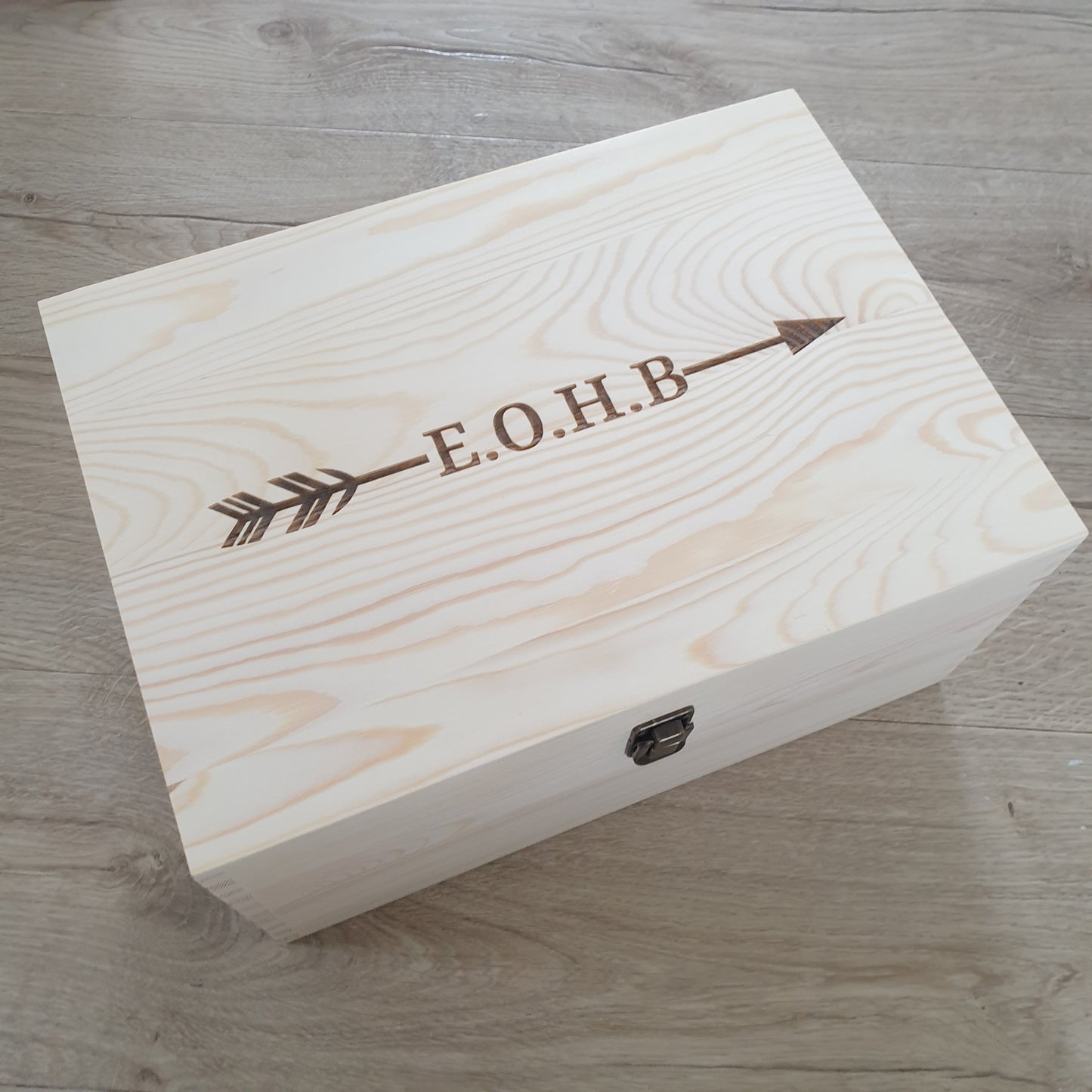 Initials arrow Wooden Keepsake Box (Pre-Order)