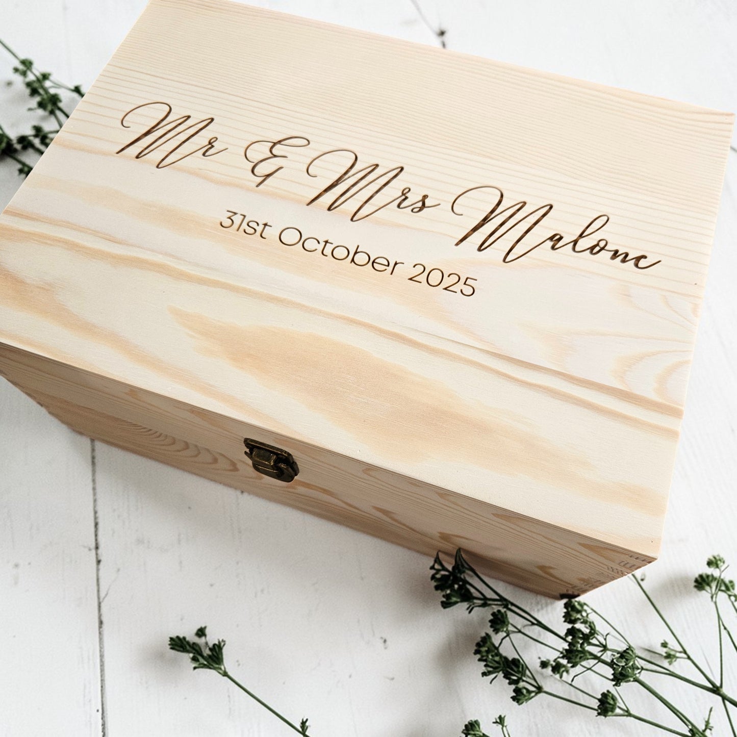 Saphire Wooden Keepsake Box
