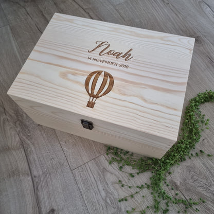 Hot Air Balloon Wooden Keepsake Box (Pre-Order)
