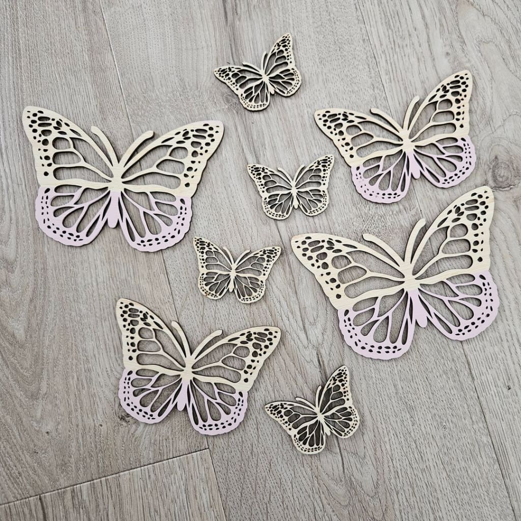 Bamboo Butterfly Set Pink - Craft Shape