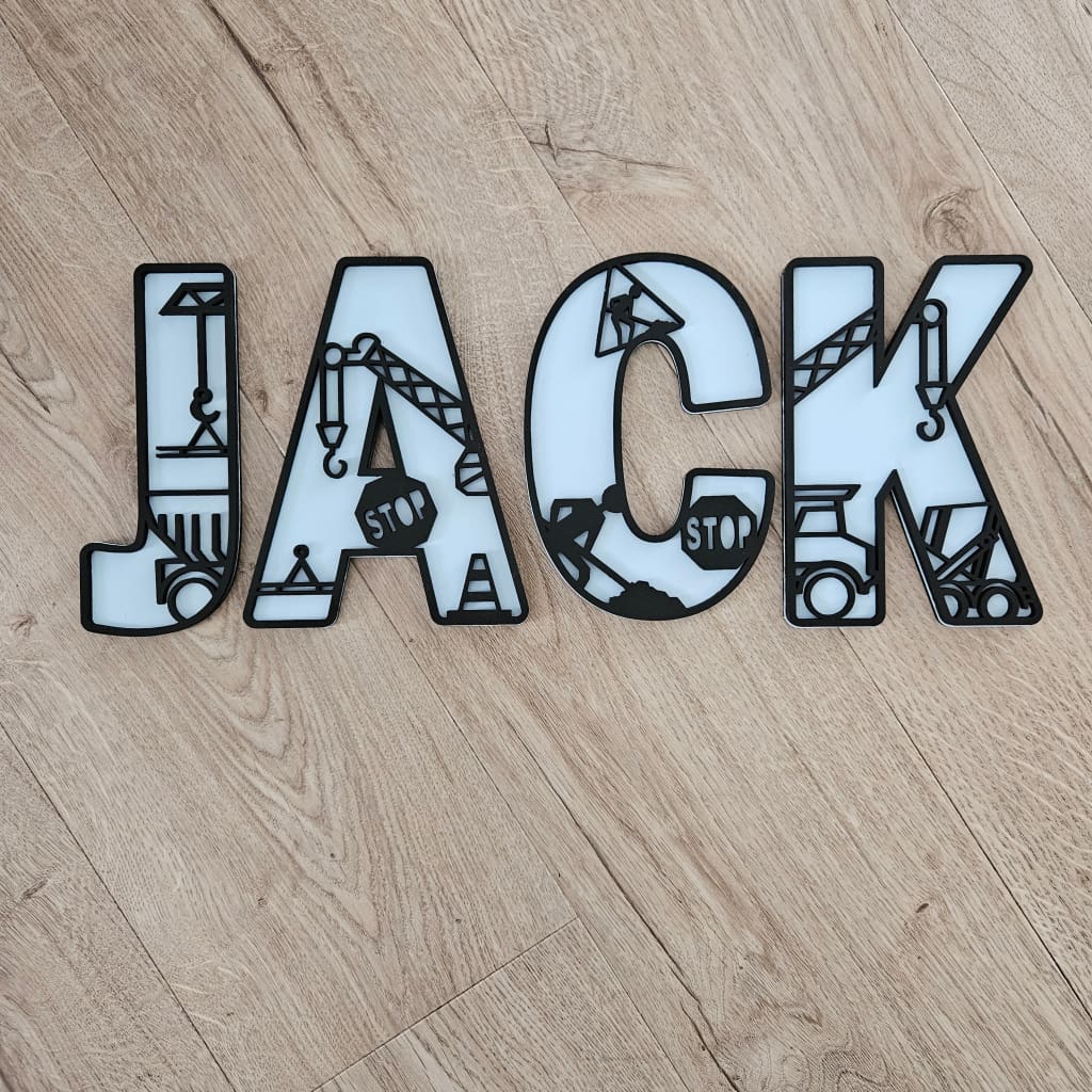 Construction Letters Large - Letter Tiles