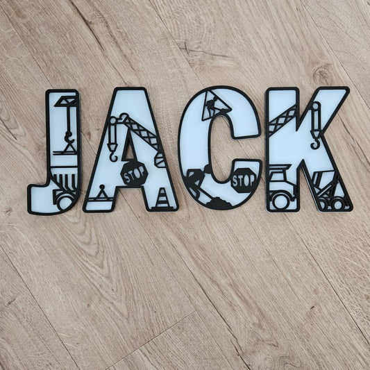 Construction Letters Large - Letter Tiles