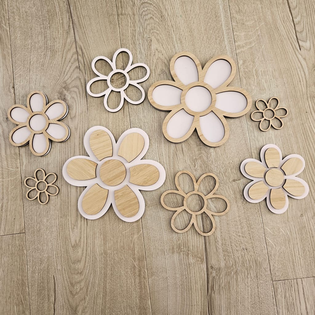 Daisies Bunch - Floral Wall Decor Craft Shape