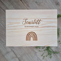 Engraved Rainbow Pine Box - Keepsake Box