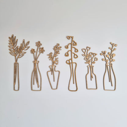 Flower In Vase Wall Art - Geometric Animals