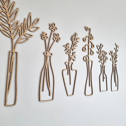 Flower In Vase Wall Art - Geometric Animals