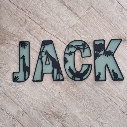 Jungle Letters Large - Letter Tiles
