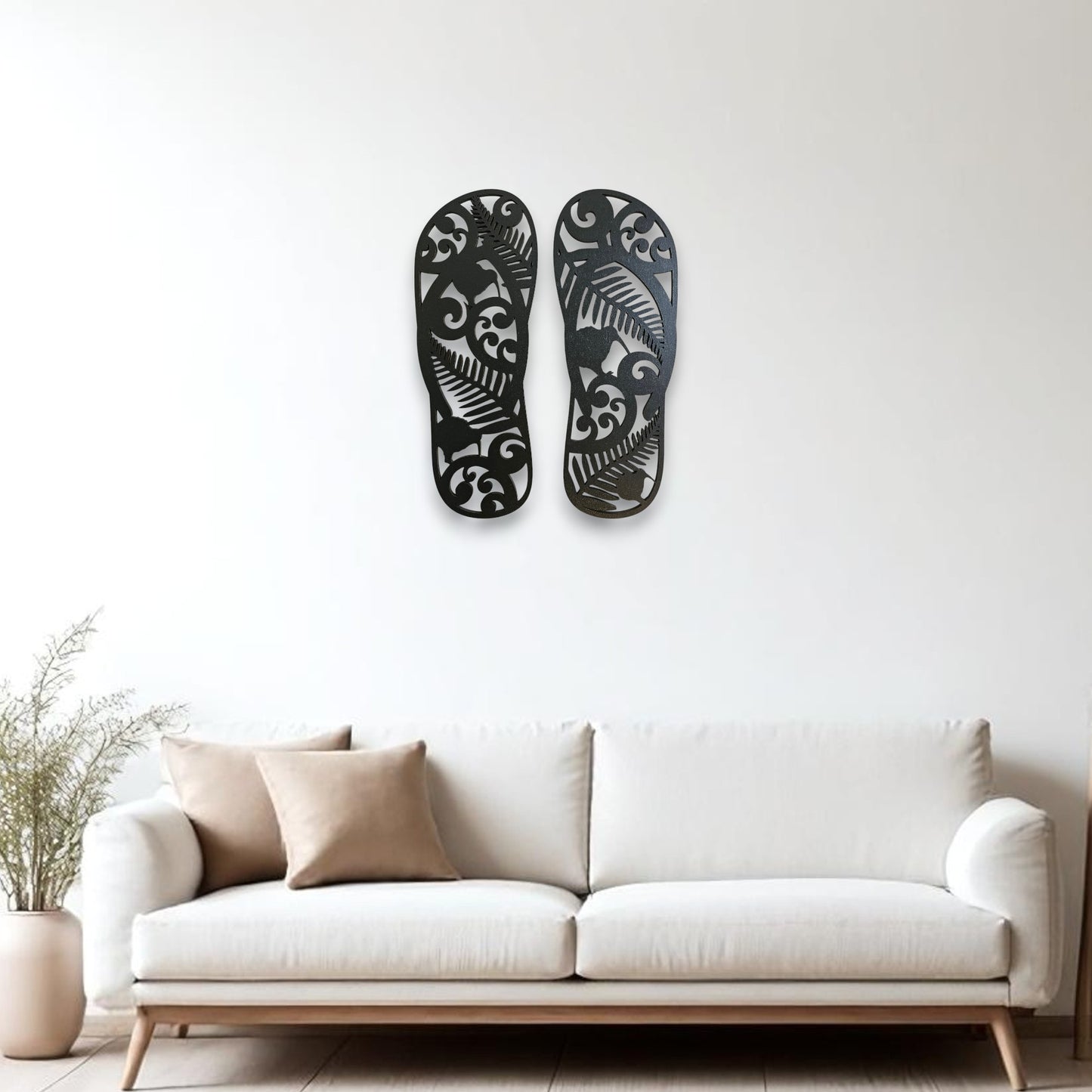 Kiwi And Fern Jandals Wall Art