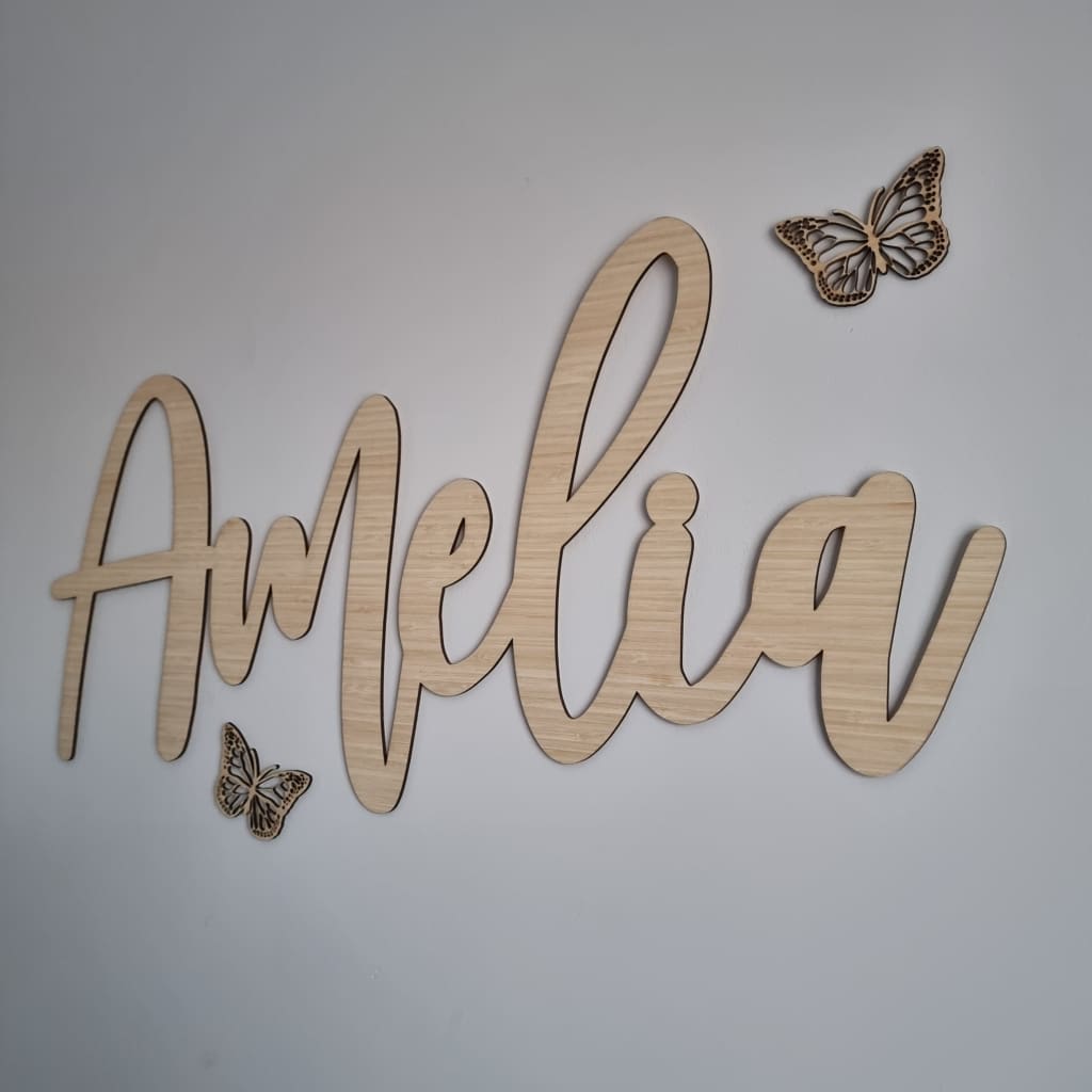 Light Bamboo name plaque - General Signs