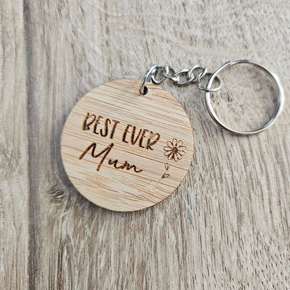 Mothers Day Keychains - Best Ever Mum flower Kids