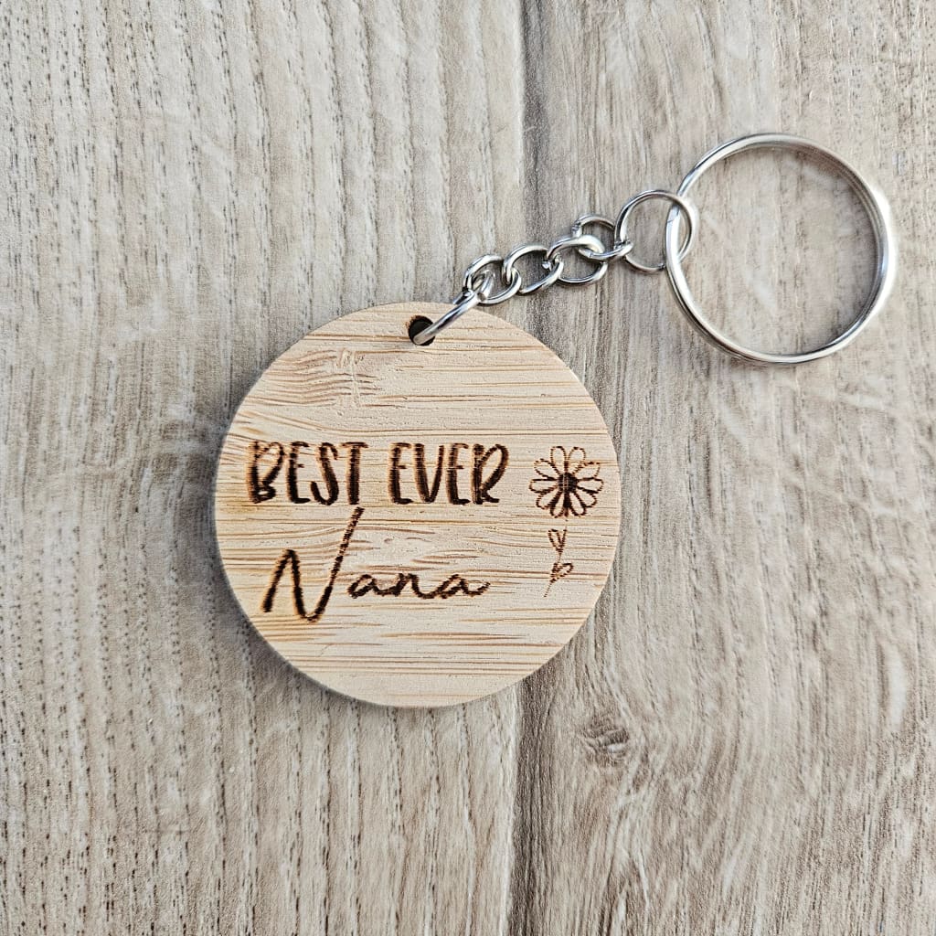 Mothers Day Keychains - Best Ever Nana flower Kids