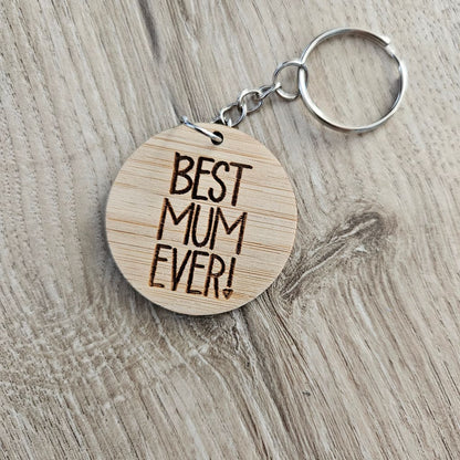 Mothers Day Keychains - Best Mum Ever Kids