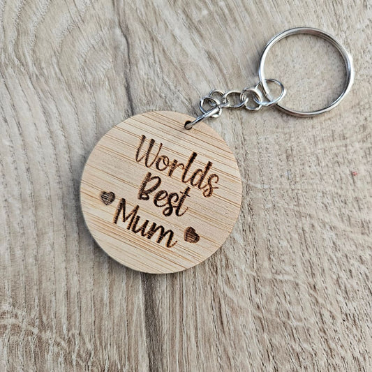 Mothers Day Keychains - Worlds Best Mum Kids