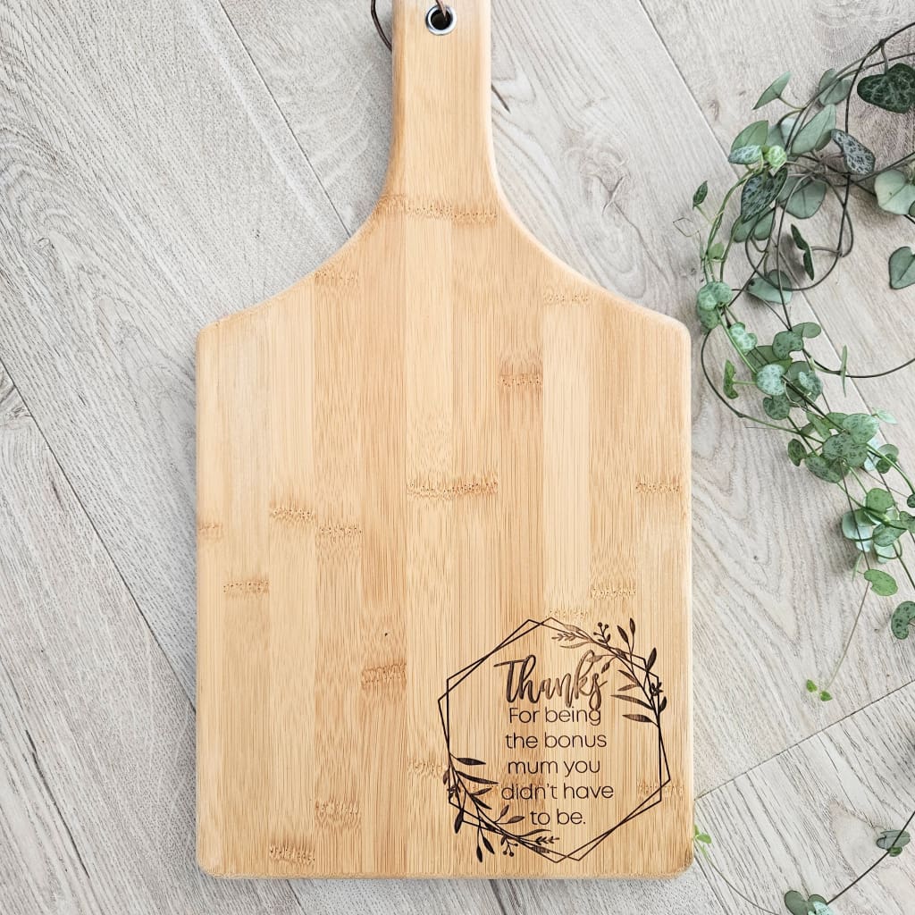 Mum’s Cheese Board 7 Styles - Thanks for being the bonus mum you didn’t have to be. Boards