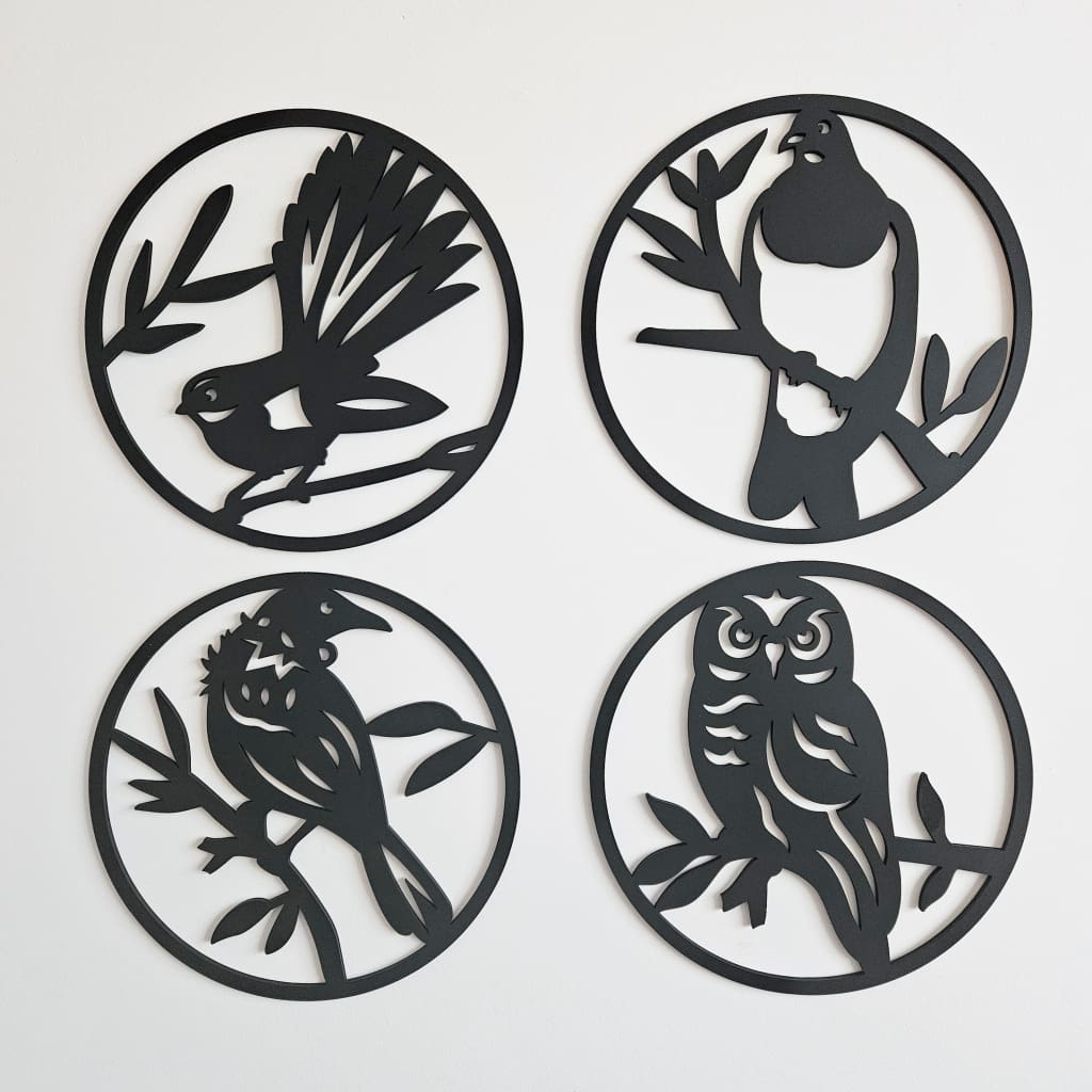 New Zealand Birds Wall Art Set - Geometric Animals