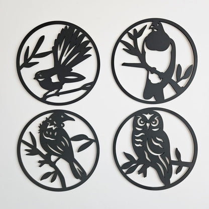 New Zealand Birds Wall Art Set - Geometric Animals