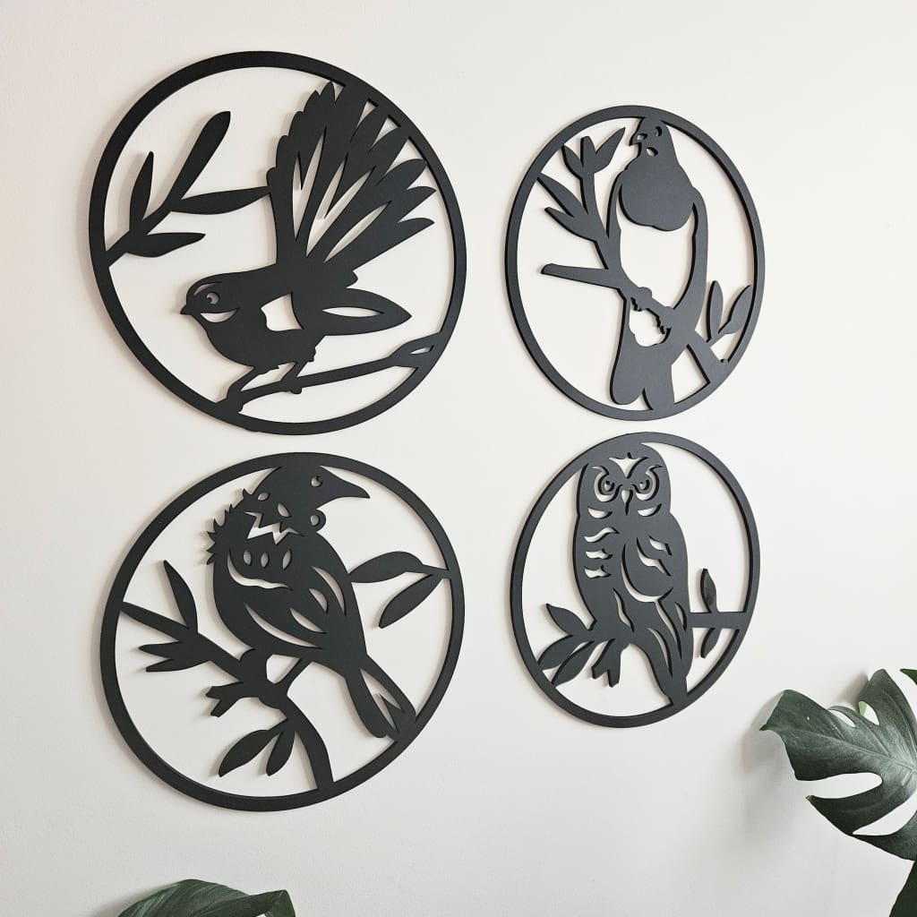New Zealand Birds Wall Art Set - Geometric Animals