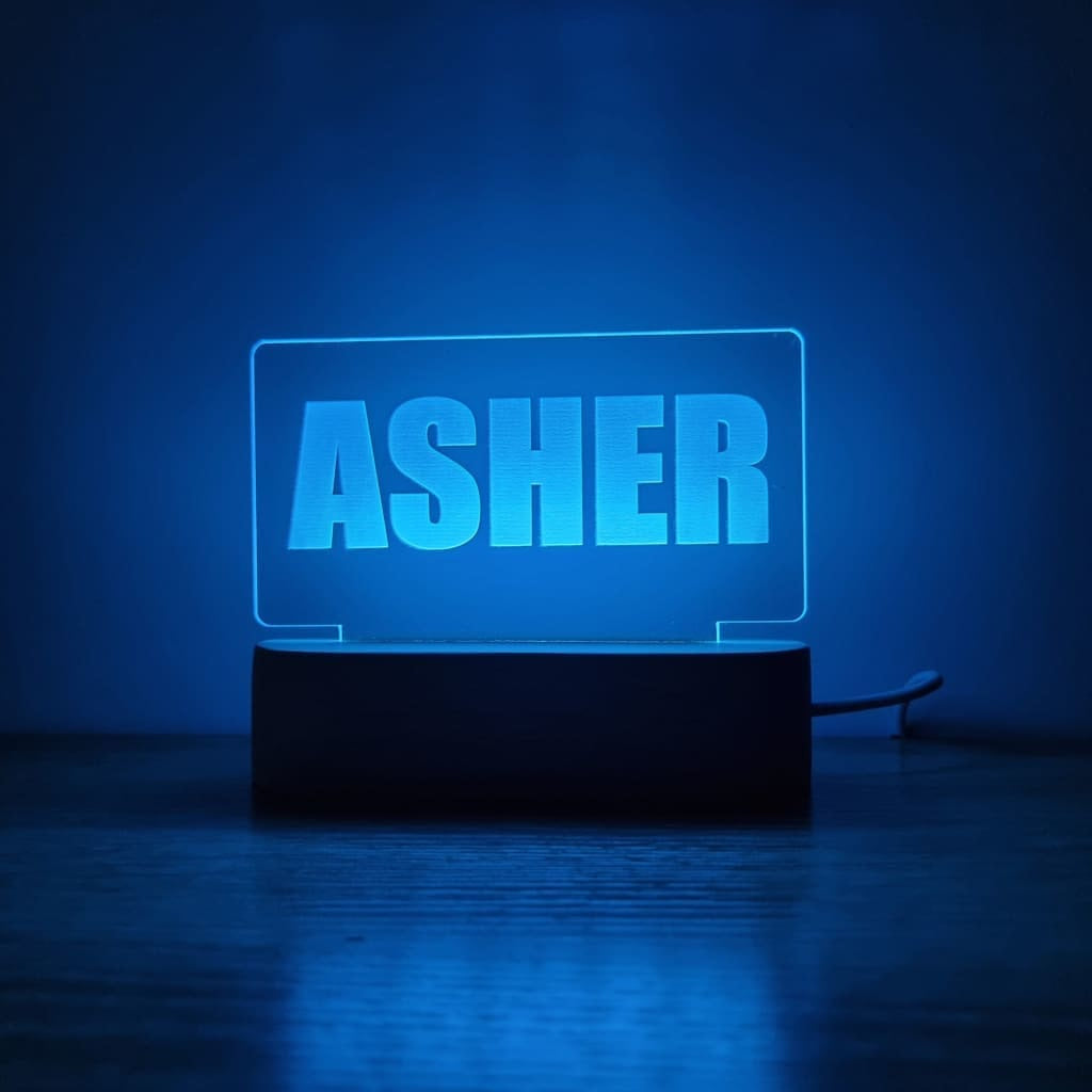 Night Light Single Name Personalised - Night Light