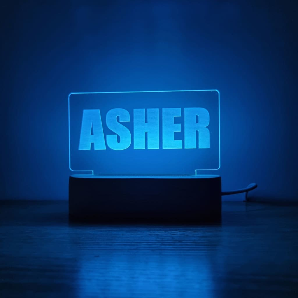 Night Light Single Name Personalised - Night Light