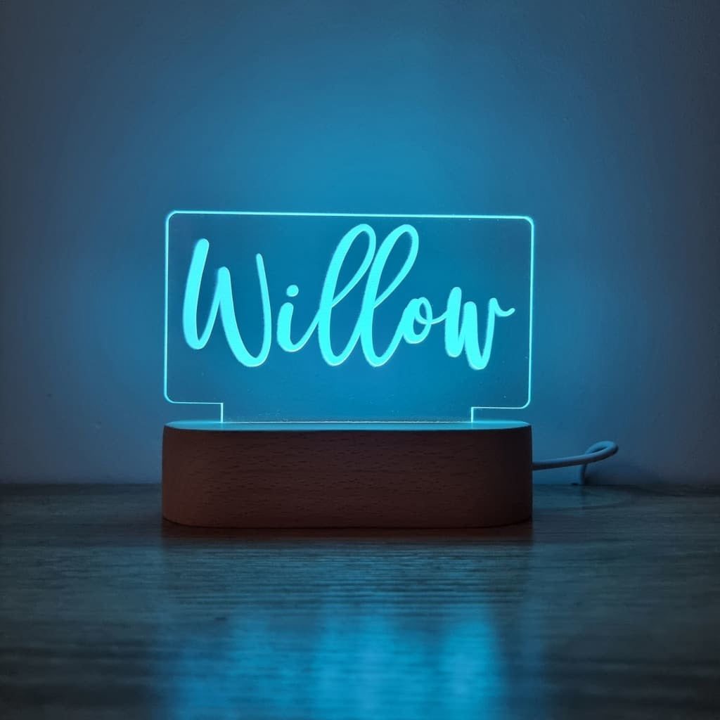 Night Light Single Name Personalised - Night Light
