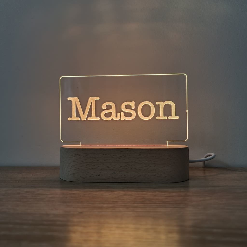 Night Light Single Name Personalised - Night Light