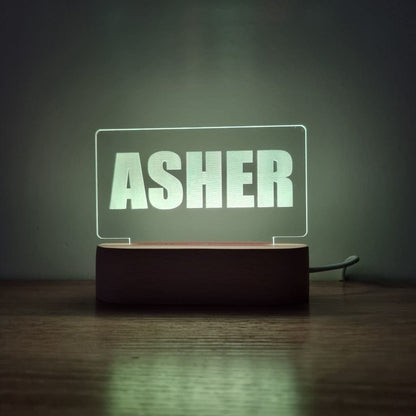 Night Light Single Name Personalised - Night Light