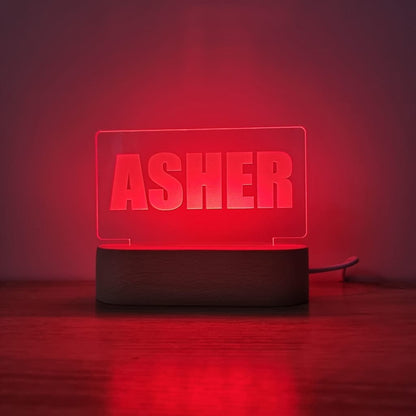 Night Light Single Name Personalised - Night Light