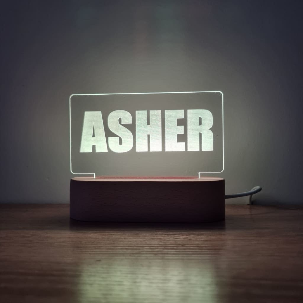 Night Light Single Name Personalised - Night Light