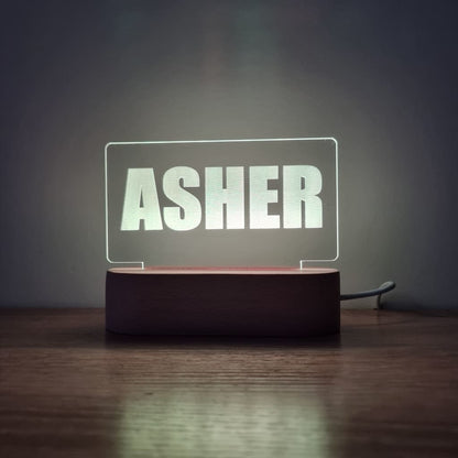 Night Light Single Name Personalised - Night Light