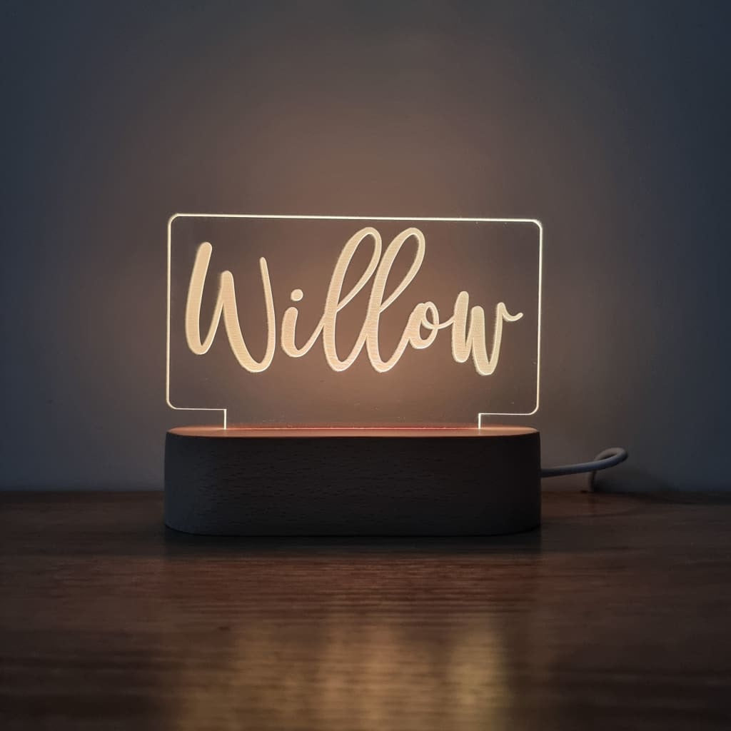 Night Light Single Name Personalised - Night Light