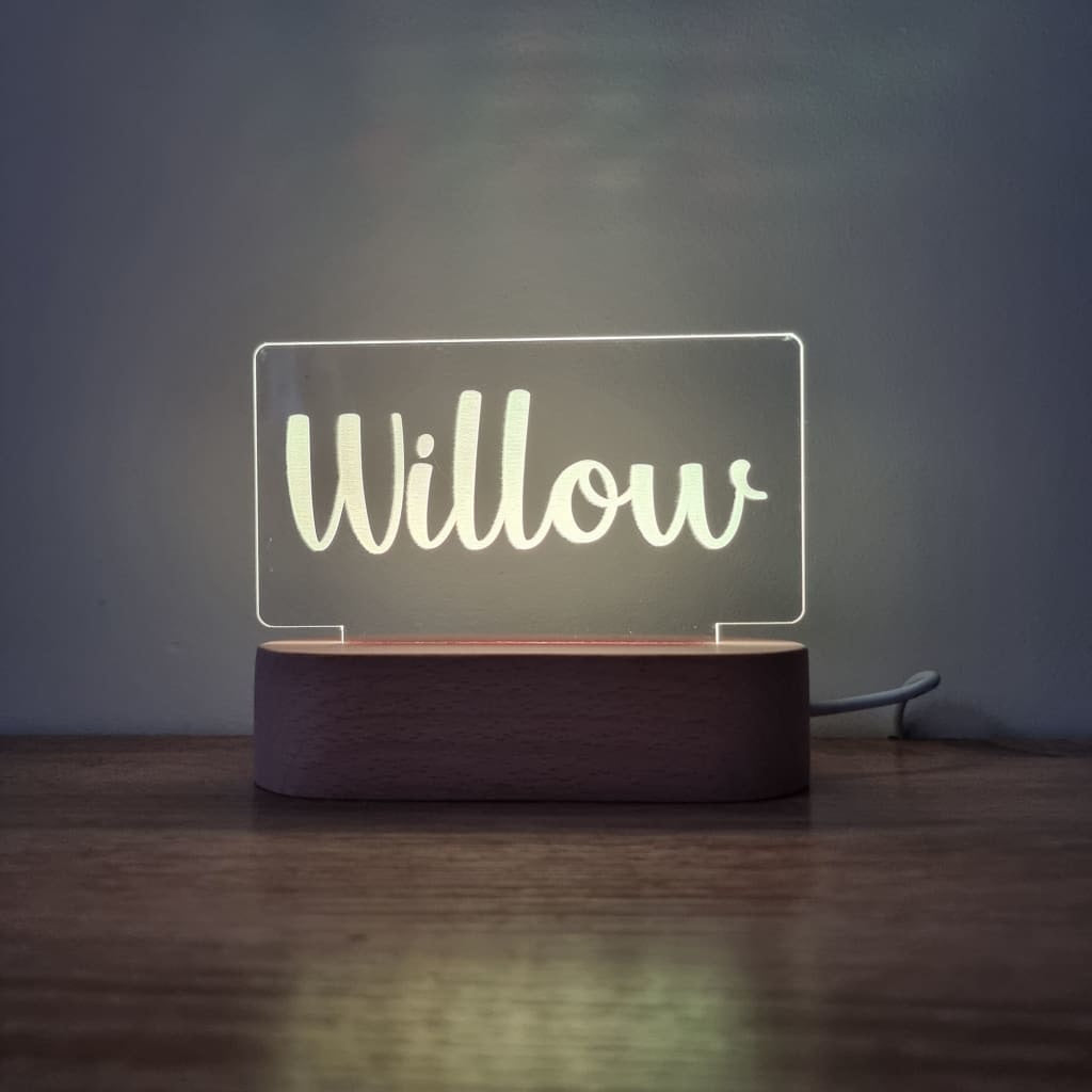 Night Light Single Name Personalised - Night Light