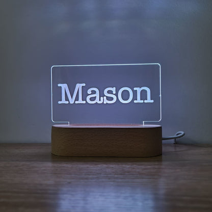 Night Light Single Name Personalised - Night Light
