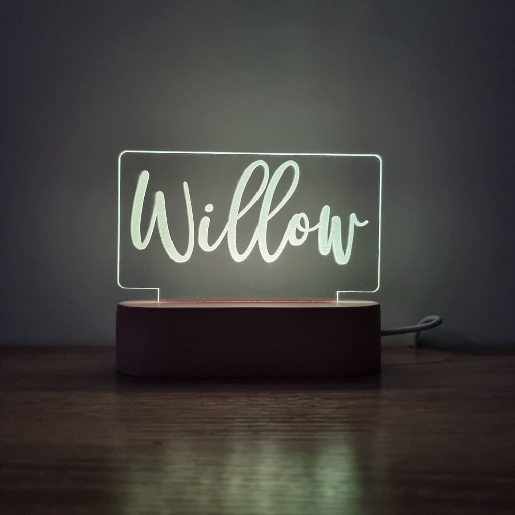 Night Light Single Name Personalised - Night Light