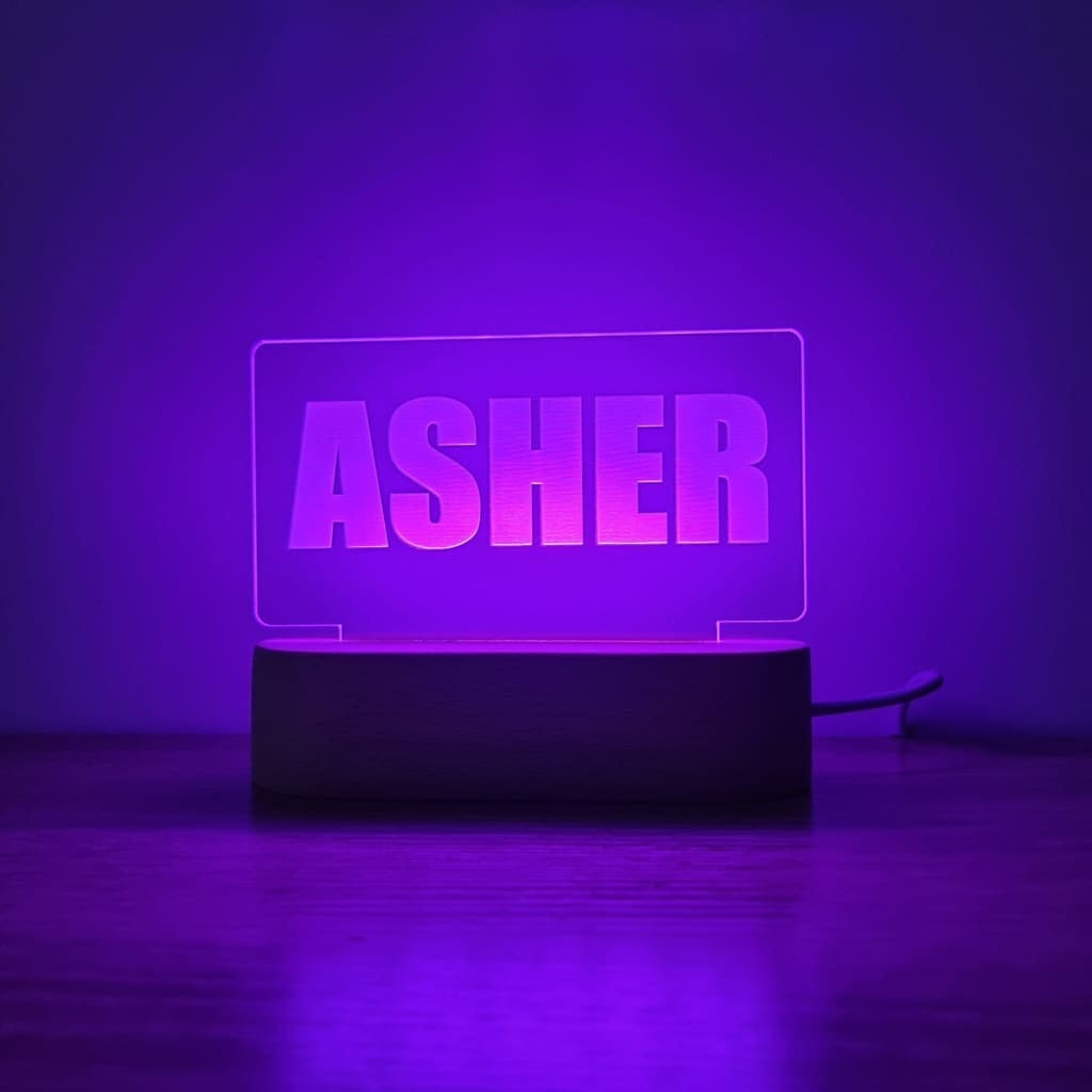 Night Light Single Name Personalised - Night Light