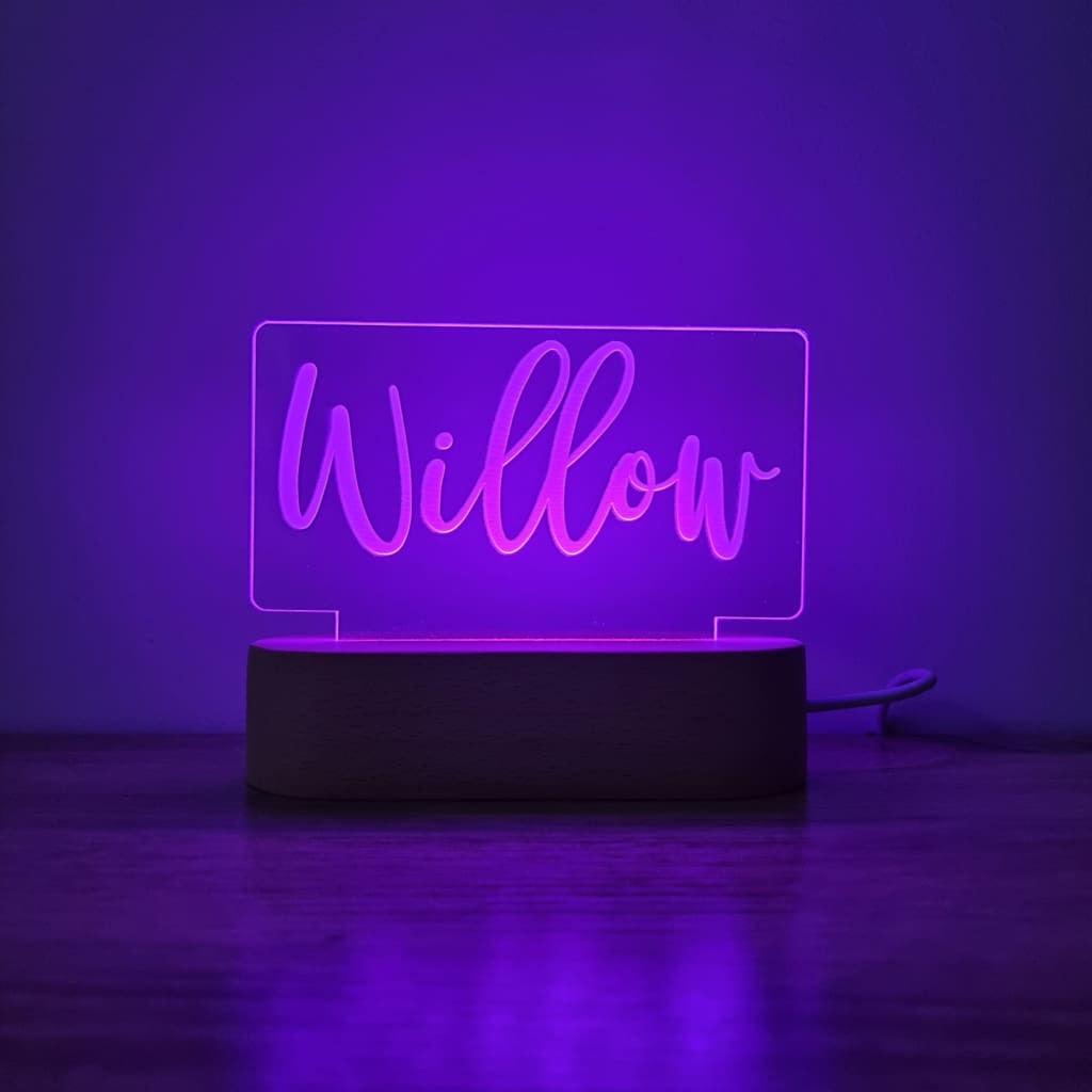 Night Light Single Name Personalised - Night Light