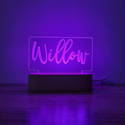 Night Light Single Name Personalised - Night Light