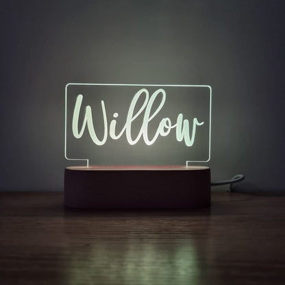 Night Light Single Name Personalised - Night Light