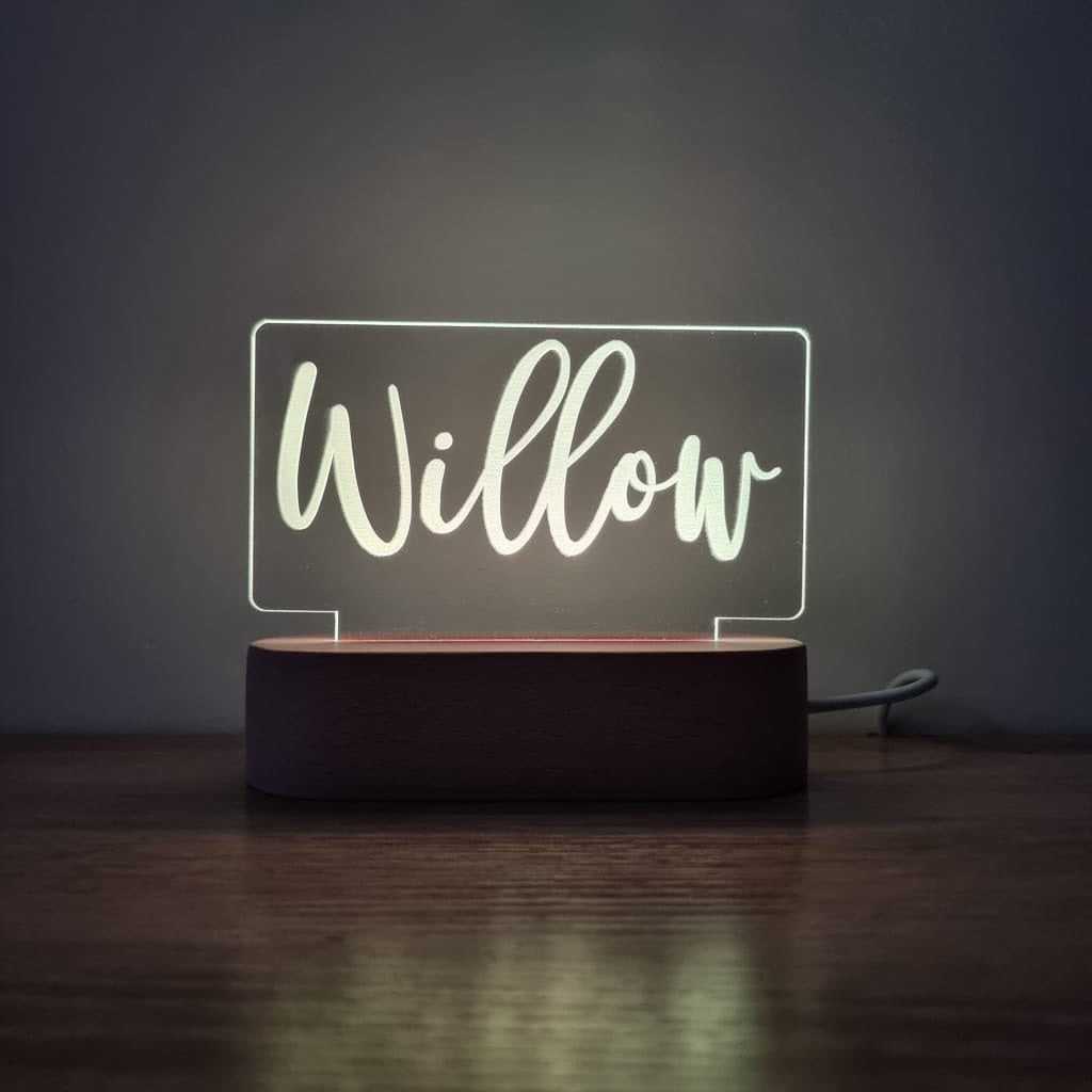 Night Light Single Name Personalised - Night Light